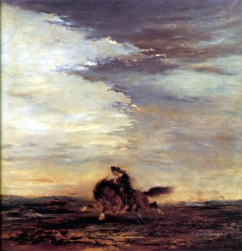  gustav lienzo - el jinete escocés Simbolismo bíblico mitológico Gustave Moreau
